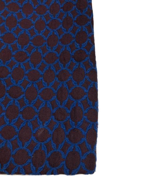 VIVIENNE TAM（ヴィヴィアンタム）VIVIENNE TAM (ヴィヴィアンタム) モノグラム刺繍ジップコート ブラウン×ネイビーの古着・服飾アイテム