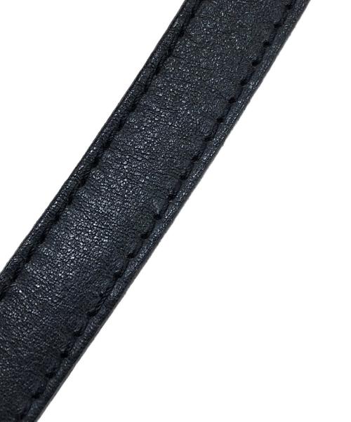 IL BISONTE（イル ビゾンテ）IL BISONTE (イル ビゾンテ) レザーショルダーバッグ ブラックの古着・服飾アイテム