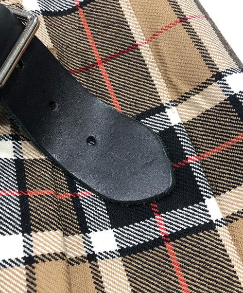 O'NEIL OF DUBLIN（オニールオブダブリン）O'NEIL OF DUBLIN (オニールオブダブリン) ウールチェックラップスカート ブラウン サイズ:36の古着・服飾アイテム