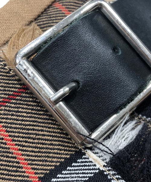 O'NEIL OF DUBLIN（オニールオブダブリン）O'NEIL OF DUBLIN (オニールオブダブリン) ウールチェックラップスカート ブラウン サイズ:36の古着・服飾アイテム