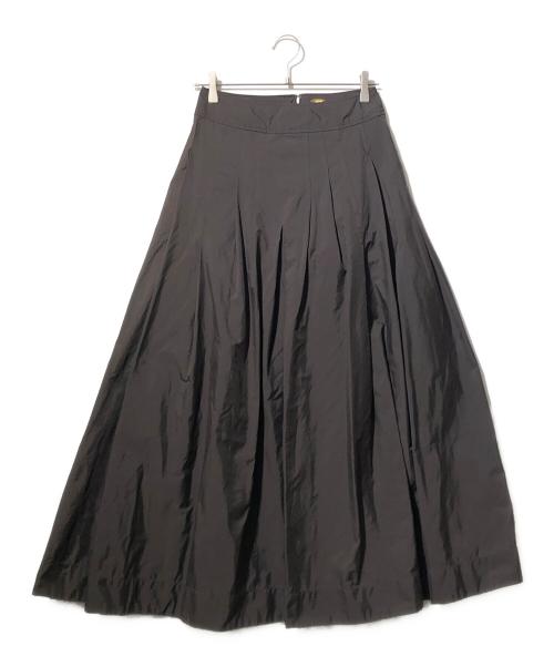 MUSE（ミューズ）MUSE (ミューズ) WASHED TUCKマキシ スカート ブラウン サイズ:36の古着・服飾アイテム