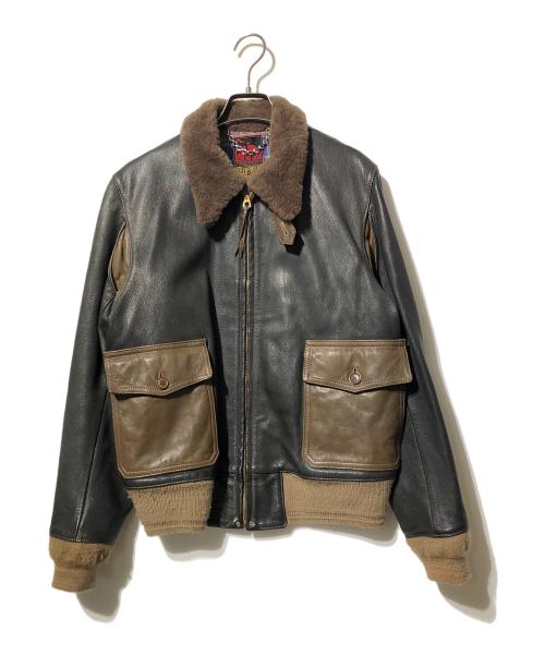 COLIMBO（コリンボ）COLIMBO (コリンボ) G-1レザーフライトジャケット ブラック サイズ:38の古着・服飾アイテム