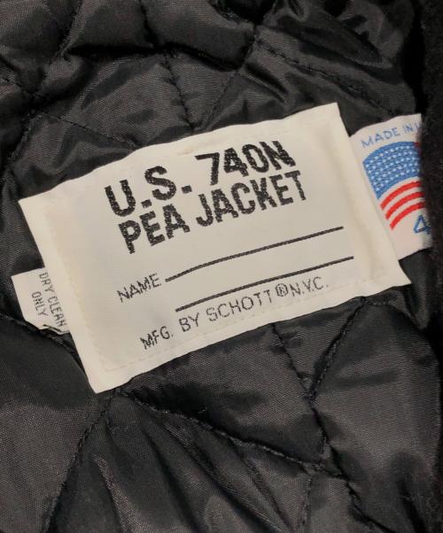 Schott（ショット）Schott (ショット) 740N PEA JACKET ブラック サイズ:40の古着・服飾アイテム