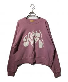 Hysteric Glamour（ヒステリックグラマー）の古着「HYSTERIC WOMAN アップリケ オーバーサイズ スウェット（ヒステリック　ウーマン　アップリケ オーバーサイズ スウェット）」｜ピンク