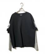 PLEASURES×SONIC YOUTHプレジャーズ×ソニックユース）の古着「コラボプリントレイヤードカットソー」｜ブラック