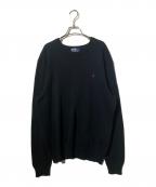 POLO RALPH LAURENポロ・ラルフローレン）の古着「クルーワッペンニット」｜ブラック