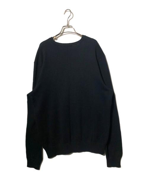 POLO RALPH LAUREN（ポロ・ラルフローレン）POLO RALPH LAUREN (ポロ・ラルフローレン) クルーワッペンニット ブラック サイズ:Lの古着・服飾アイテム