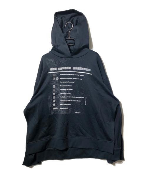 MM6 Maison Margiela（エムエムシックスメゾンマルジェラ）MM6 Maison Margiela (エムエムシックスメゾンマルジェラ) ロゴスリットオーバーサイズプルパーカー ブラック サイズ:Ｍの古着・服飾アイテム