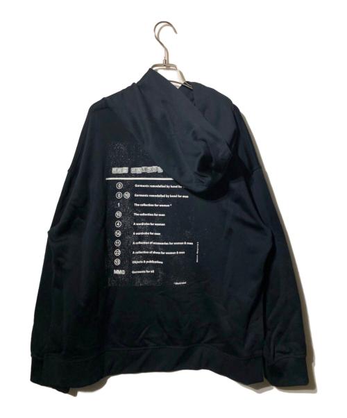 MM6 Maison Margiela（エムエムシックスメゾンマルジェラ）MM6 Maison Margiela (エムエムシックスメゾンマルジェラ) ロゴスリットオーバーサイズプルパーカー ブラック サイズ:Ｍの古着・服飾アイテム