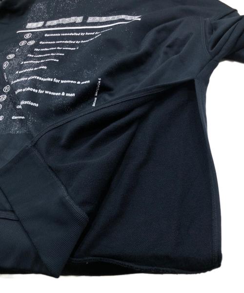 MM6 Maison Margiela（エムエムシックスメゾンマルジェラ）MM6 Maison Margiela (エムエムシックスメゾンマルジェラ) ロゴスリットオーバーサイズプルパーカー ブラック サイズ:Ｍの古着・服飾アイテム