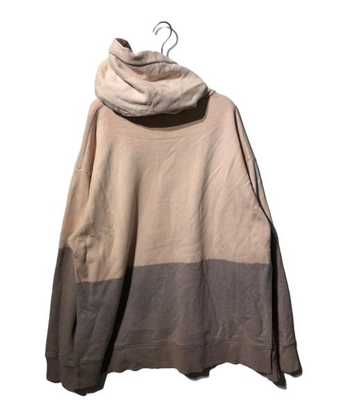 MM6 Maison Margiela（エムエムシックスメゾンマルジェラ）MM6 Maison Margiela (エムエムシックスメゾンマルジェラ) ロゴスリットオーバーサイズプルパーカー ベージュ サイズ:Ｍの古着・服飾アイテム