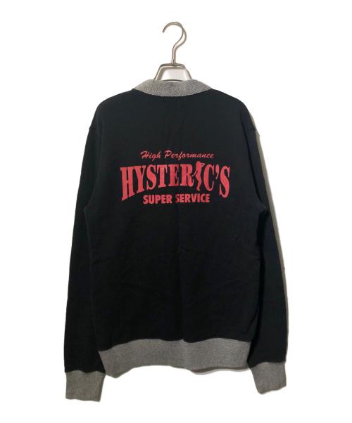 Hysteric Glamour（ヒステリックグラマー）Hysteric Glamour (ヒステリックグラマー) SUPER SERVICE カーディガン グレー×ブラック サイズ:Mの古着・服飾アイテム