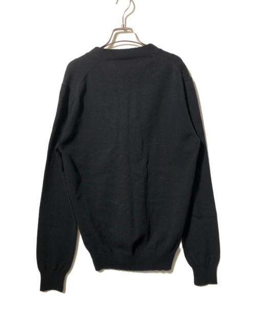 PLAY COMME des GARCONS（プレイコムデギャルソン）PLAY COMME des GARCONS (プレイコムデギャルソン) V-NECK KNIT CARDIGAN RED HEART（Vネック　ニット　カーディガン　レッド　ハート） ブラック サイズ:Lの古着・服飾アイテム