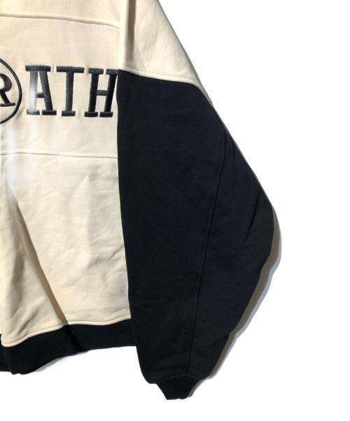 BREATH（ブレス）BREATH (ブレス) LOGO SWITCH HALF ZIP SWEAT ブラック×ベージュ サイズ:XLの古着・服飾アイテム