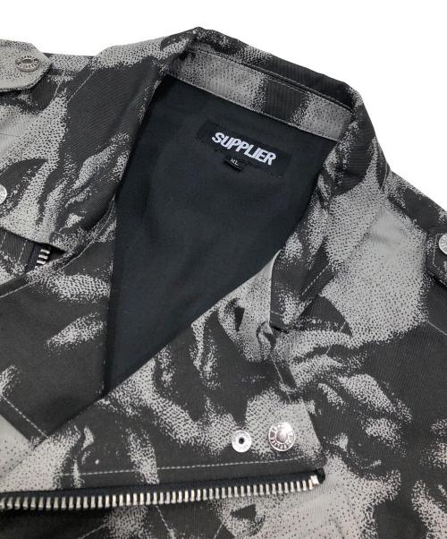 SUPPLIER（サプライヤー）SUPPLIER (サプライヤー) Face Riders Jacket グレー×ブラック サイズ:XLの古着・服飾アイテム