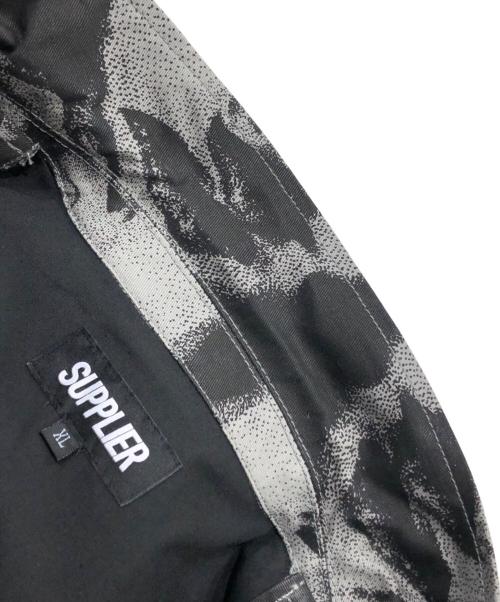 SUPPLIER（サプライヤー）SUPPLIER (サプライヤー) Face Riders Jacket グレー×ブラック サイズ:XLの古着・服飾アイテム