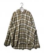 DIESELディーゼル）の古着「S-DEWNY-HOOD フーディーシャツ（エス　デュウ　フード　フーディーシャツ）」｜ブラック×ブラウン
