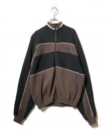 flagstuff（フラグスタフ）の古着「KNIT BLOUSON（ニット　ブルゾン）」｜ブラウン×ブラック