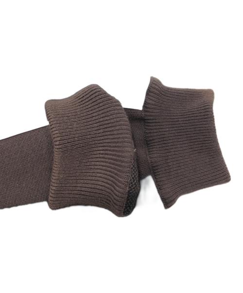 flagstuff（フラグスタフ）FLAGSTUFF (フラグスタフ) KNIT BLOUSON（ニット　ブルゾン） ブラウン×ブラック サイズ:Mの古着・服飾アイテム