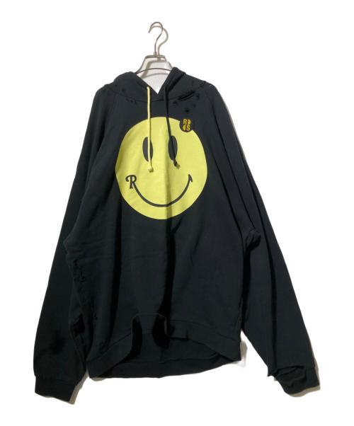 RAF SIMONS（ラフシモンズ）RAF SIMONS (ラフシモンズ) スマイリー ダメージ加工POパーカー ブラック サイズ:Sの古着・服飾アイテム