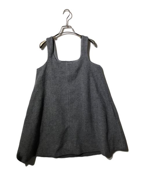 dahl'ia（ダリア）dahl'ia (ダリア) ウールワンピース/ポンチョ グレー サイズ:FREEの古着・服飾アイテム