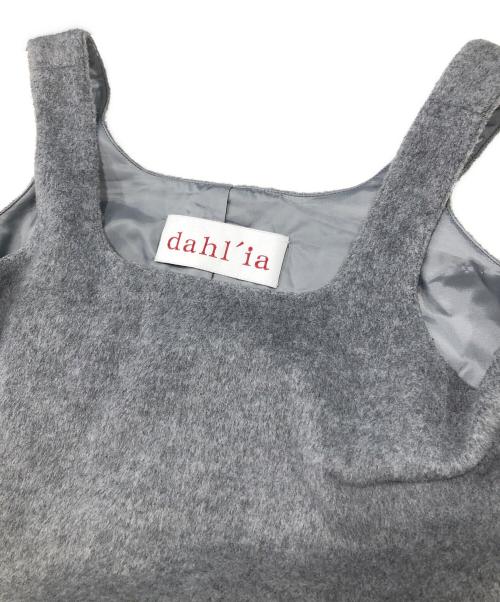 dahl'ia（ダリア）dahl'ia (ダリア) ウールワンピース/ポンチョ グレー サイズ:FREEの古着・服飾アイテム