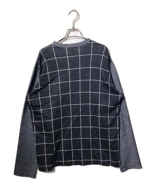 COMME des GARCONS HOMME（コムデギャルソン オム）COMME des GARCONS HOMME (コムデギャルソン オム) バックチェックカットソー グレー サイズ:Ｌの古着・服飾アイテム