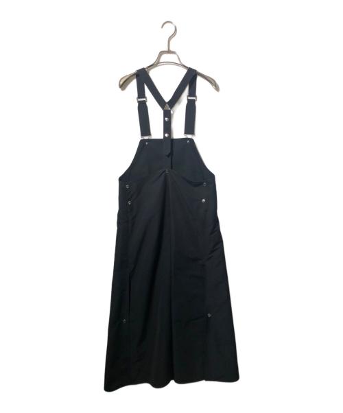 THE RERACS（ザ リラクス）THE RERACS (ザ リラクス) エプロンドレスジャンパースカート ブラック サイズ:36の古着・服飾アイテム