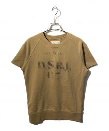 Denim & Supply Ralph Lauren（デニム＆サプライ ラルフローレン）の古着「両Ｖ ステンシルプリント 半袖スウェット」｜ブラウン