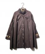 LEONARD SPORTレオナール スポーツ）の古着「スタンドカラーナイロンコート」｜パープル