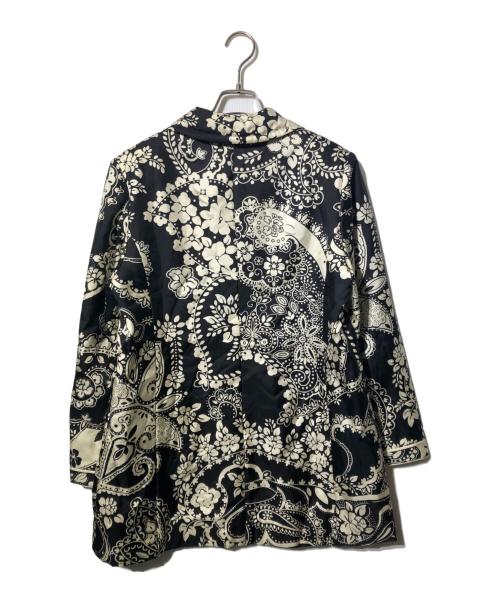 LEONARD（レオナール）LEONARD (レオナール) 総柄シルクジャケット ホワイト×ブラック サイズ:11Rの古着・服飾アイテム