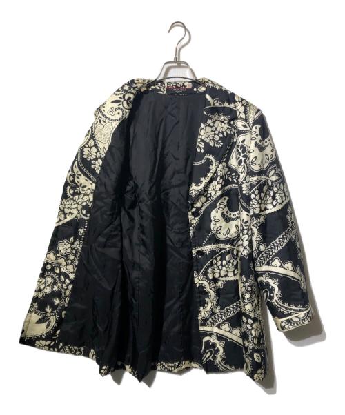LEONARD（レオナール）LEONARD (レオナール) 総柄シルクジャケット ホワイト×ブラック サイズ:11Rの古着・服飾アイテム