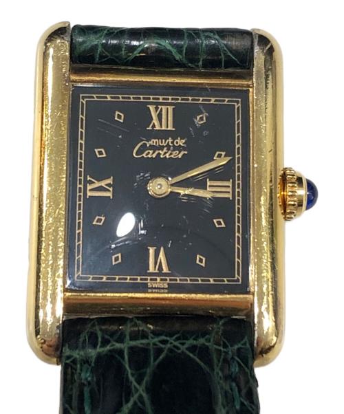 Cartier（カルティエ）Cartier (カルティエ) マストタンクSM/腕時計 ブラックの古着・服飾アイテム