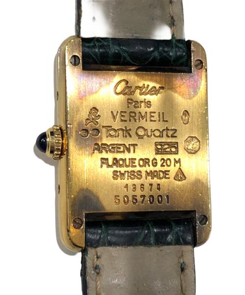 Cartier（カルティエ）Cartier (カルティエ) マストタンクSM/腕時計 ブラックの古着・服飾アイテム