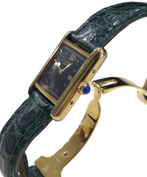 Cartier（カルティエ）Cartier (カルティエ) マストタンクSM/腕時計 ブラックの古着・服飾アイテム