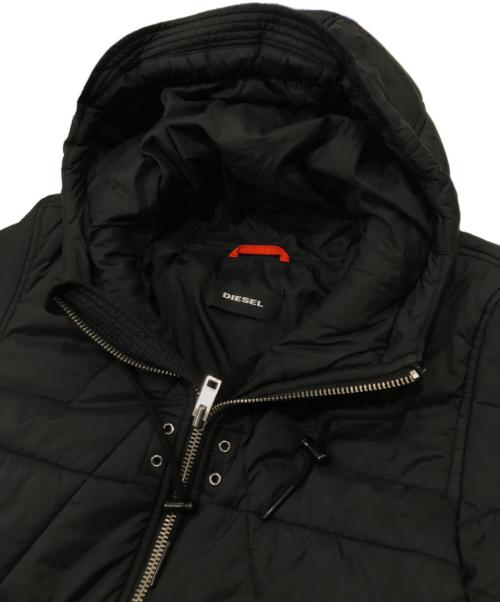 DIESEL（ディーゼル）DIESEL (ディーゼル) スターキルティングジャケット ブラック サイズ:Sの古着・服飾アイテム