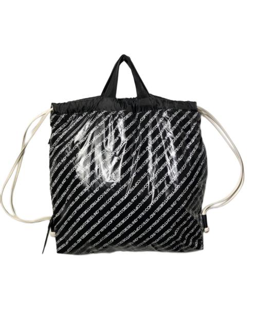 DIESEL（ディーゼル）DIESEL (ディーゼル) リピートロゴナップサック ブラックの古着・服飾アイテム