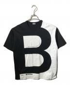 kolor/BEACONカラービーコン）の古着「ビックプリントTシャツ」｜ホワイト×ブラック