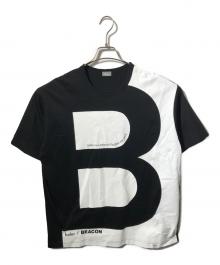 kolor/BEACON（カラービーコン）の古着「ビックプリントTシャツ」｜ホワイト×ブラック