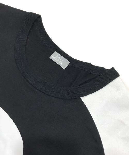 kolor/BEACON（カラービーコン）kolor/BEACON (カラービーコン) ビックプリントTシャツ ホワイト×ブラック サイズ:2の古着・服飾アイテム