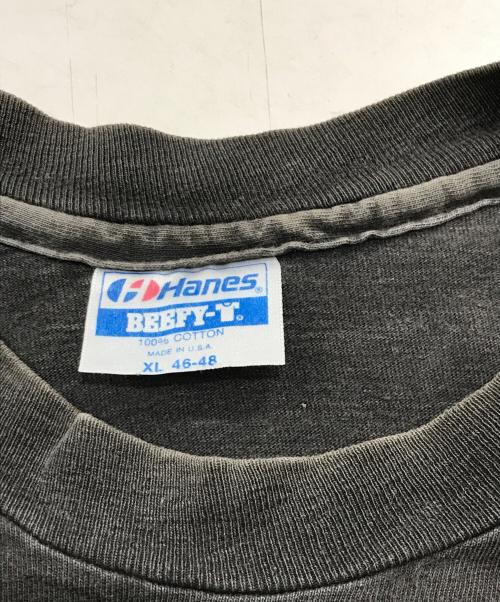 Hanes（ヘインズ）Hanes (ヘインズ) 両面プリントTシャツ ブラック サイズ:ＸＬの古着・服飾アイテム