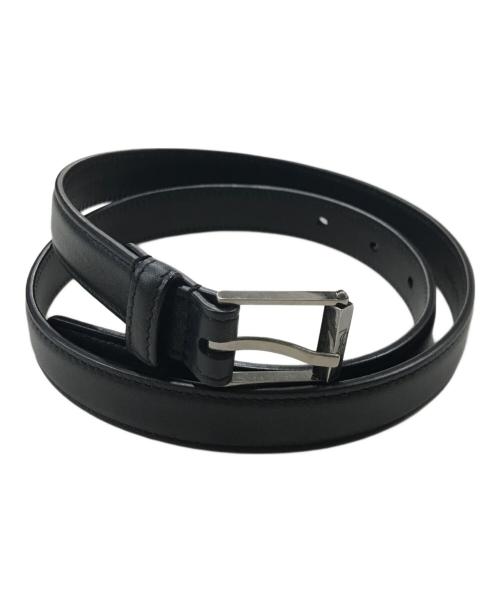 Yves Saint Laurent（イヴサンローラン）Yves Saint Laurent (イヴサンローラン) レザーナローベルト ブラックの古着・服飾アイテム