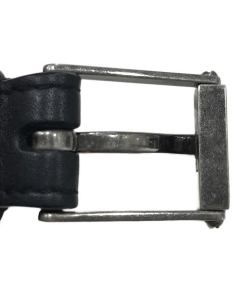 Yves Saint Laurent（イヴサンローラン）Yves Saint Laurent (イヴサンローラン) レザーナローベルト ブラックの古着・服飾アイテム