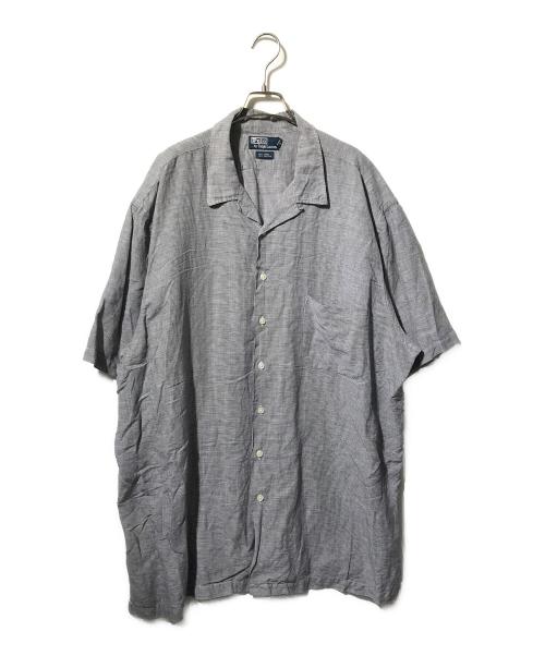 POLO RALPH LAUREN（ポロ・ラルフローレン）POLO RALPH LAUREN (ポロ・ラルフローレン) リネン混オーバーサイズ開襟シャツ グレー サイズ:2XLの古着・服飾アイテム