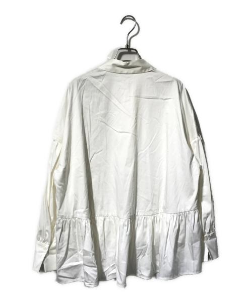 ADEAM（アディアム）ADEAM (アディアム) ウォーターリリーブラウス/フリルシャツ ホワイトの古着・服飾アイテム