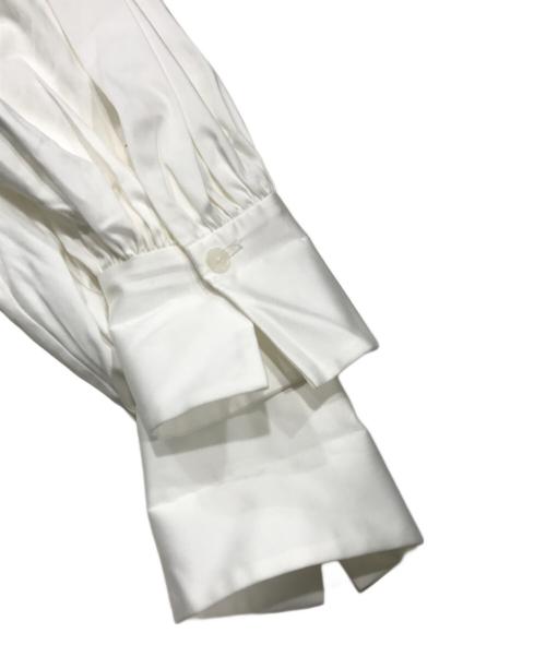 ADEAM（アディアム）ADEAM (アディアム) ウォーターリリーブラウス/フリルシャツ ホワイトの古着・服飾アイテム