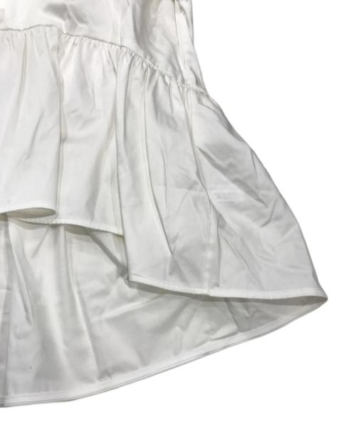 ADEAM（アディアム）ADEAM (アディアム) ウォーターリリーブラウス/フリルシャツ ホワイトの古着・服飾アイテム