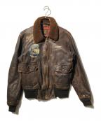 AVIREXアヴィレックス）の古着「ゴートレザーG-1フライトジャケット」｜ブラウン