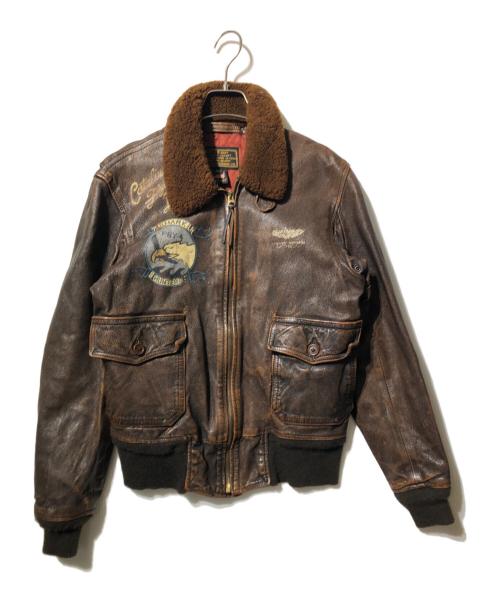 AVIREX（アヴィレックス）AVIREX (アヴィレックス) ゴートレザーG-1フライトジャケット ブラウン サイズ:40の古着・服飾アイテム