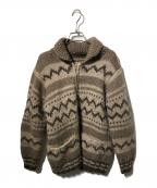 KANATAカナタ）の古着「カウチンニットカーディガン」｜ブラウン